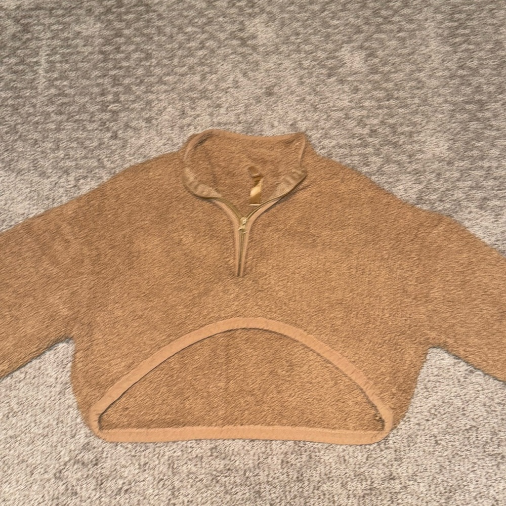 SKIMS Tan Half-Zip Sweatshirt - Picture 3 of 3